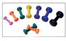 VINYL - COATED IRON DUMBBELLS